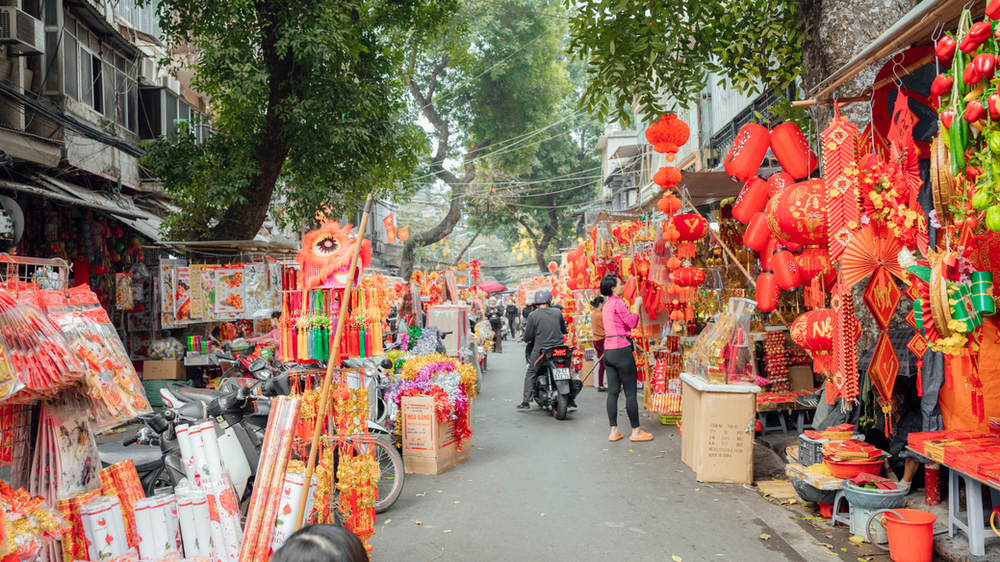 Tet is around the corner when every little shop in Vietnam starts turning red.