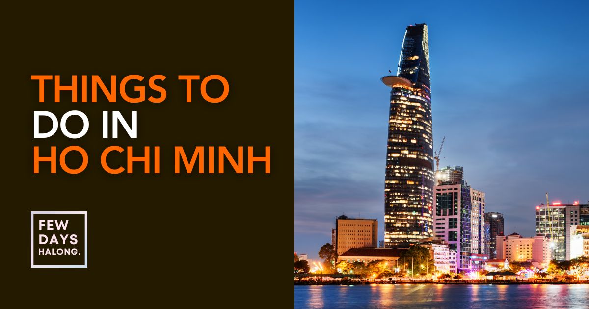 Ho Chi Minh City skyline along the Saigon River at dusk