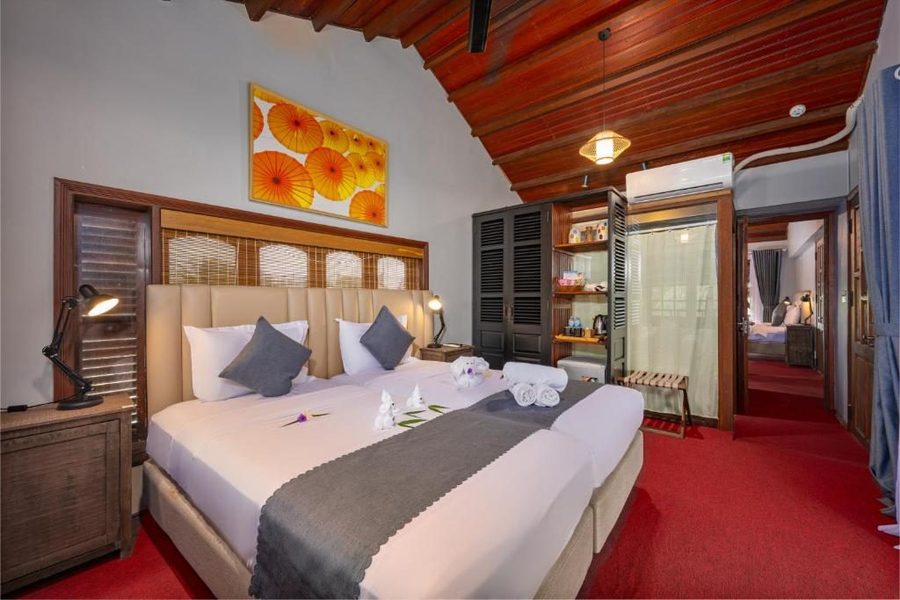Hoianbang Beach Front Villa - Deluxe Twin Room