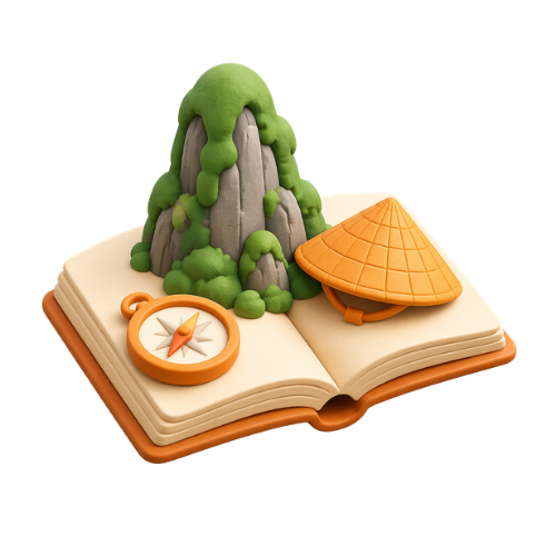 Vietnam travel guide clay icon