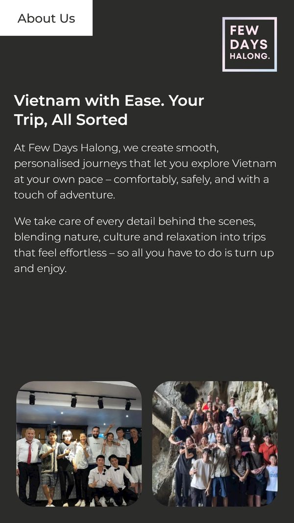 Itinerary page