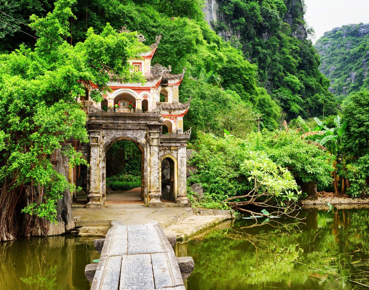 Bich Dong pagoda gate in Ninh Binh