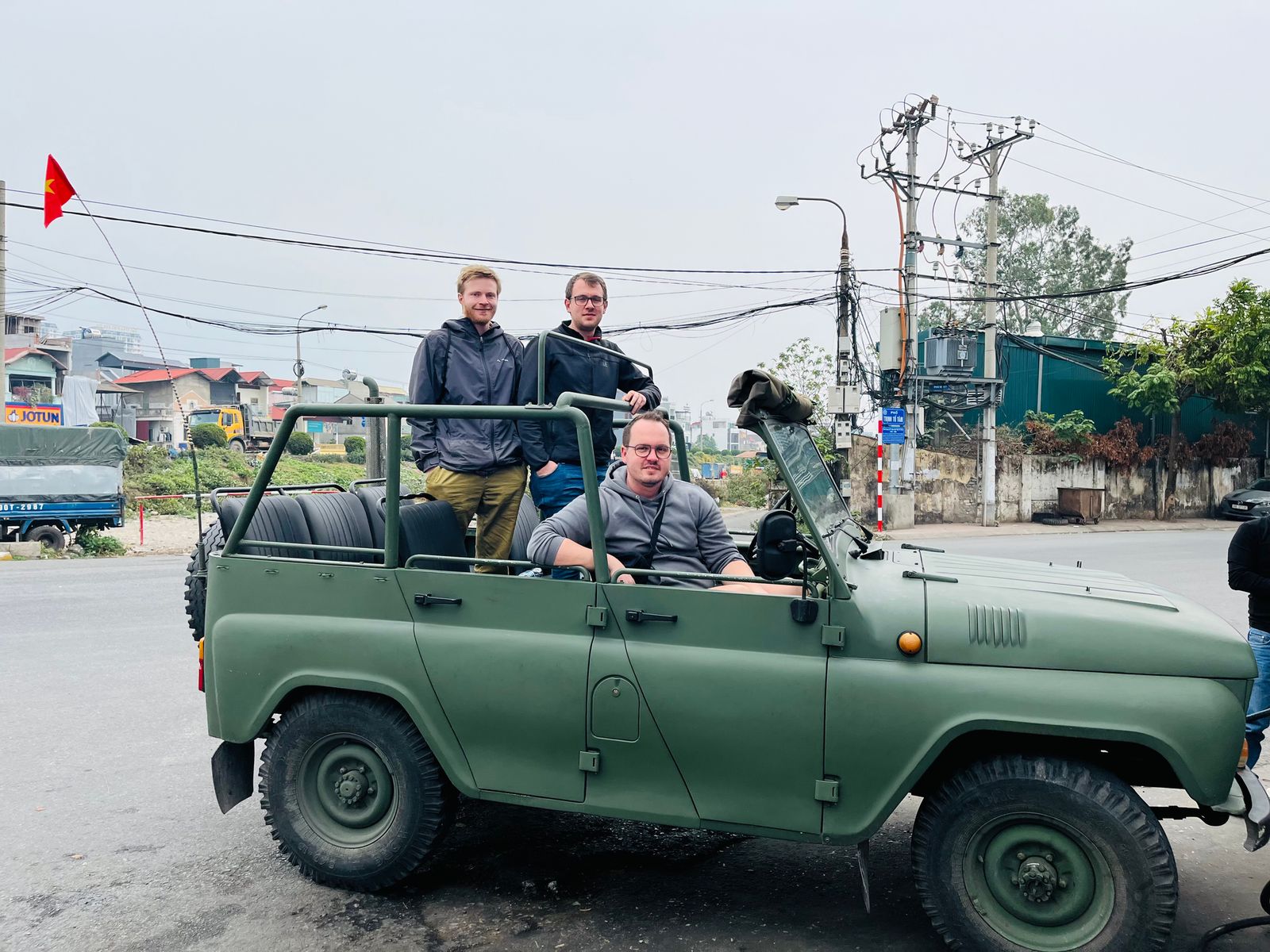 Sunset jeep ride near Hanoi