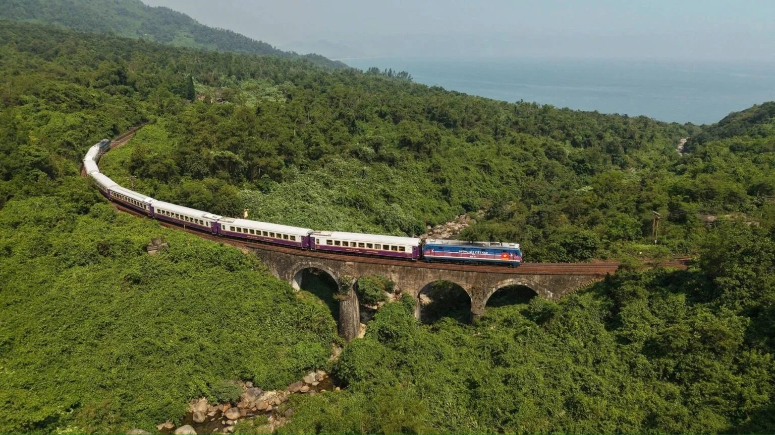 Heritage train over the Hai Van Pass